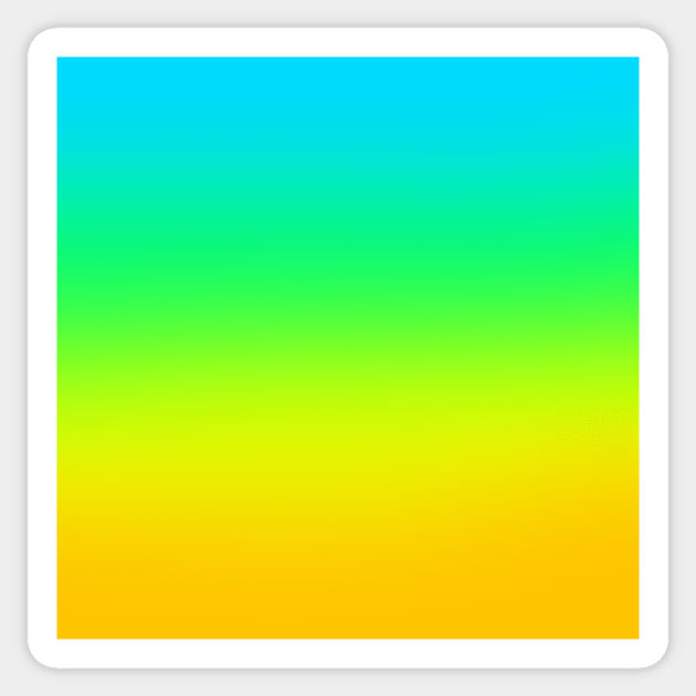Cheerful Gradient from Blue to Green to Yellow Sticker by Whoopsidoodle